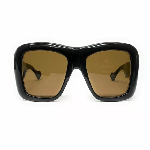 🔥NEW GUCCI BLACK GOLD EMBLEM SUNGLASSES W/ CASE - Picture 3 of 5